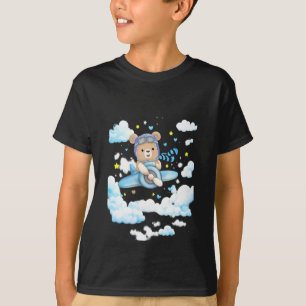 Süßer Teddybär-Pilot-Flugzeug T-Shirt