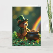 Süßer Teddybär zum St. Patrick's Day