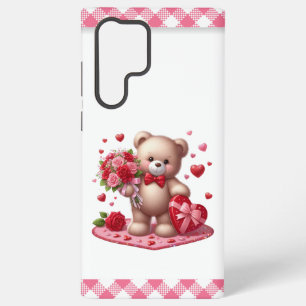 Süßer Teddybär zum Valentinstag Samsung Galaxy Hülle
