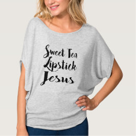 Süßer Tee-Lippenstift-Jesus-T - Shirt