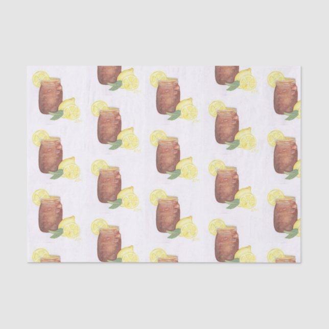 Süßer Tee mit Lemon Seidenpapier (Vorderseite)