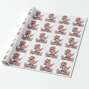 Süßer Tee-Rex rosa Dinosaurier – Schluck passiert! Geschenkpapier