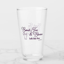 "Süßer Tee und Geschichten" Trinkglas Glas