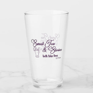 "Süßer Tee und Geschichten" Trinkglas Glas