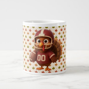 Süßer Thanksgiving-Day-Football-Truthahn Jumbo-Tasse