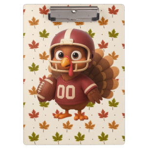 Süßer Thanksgiving-Day-Football-Truthahn Klemmbrett