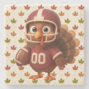 Süßer Thanksgiving-Day-Football-Truthahn Steinuntersetzer