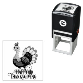 Süßer Thanksgiving Truthahn Permastempel