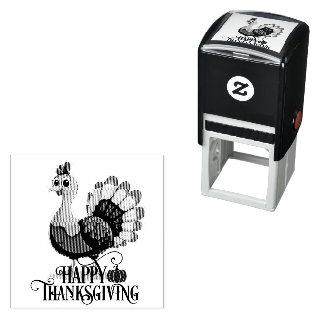 Süßer Thanksgiving Truthahn Permastempel (Beispiel)