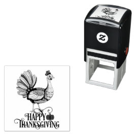 Süßer Thanksgiving Truthahn Permastempel