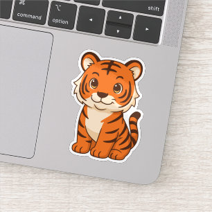 Süßer Tigerjunge Aufkleber