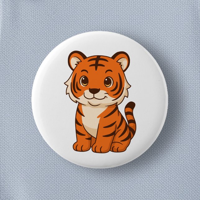 Süßer Tigerjunge Button (Von Creator hochgeladen)