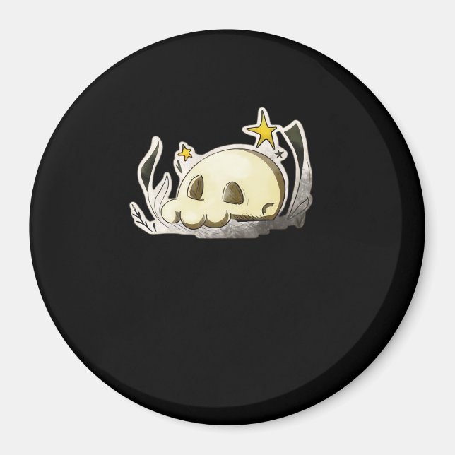 Süßer Totenkopf Oversized Magnet (Vorne)