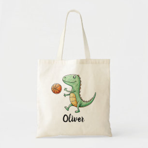 Süßer Trex spielt Basketball Tragetasche