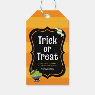 Süßer Trick-oder Leckerei-Halloween-Geschenk-Umb Geschenkanhänger