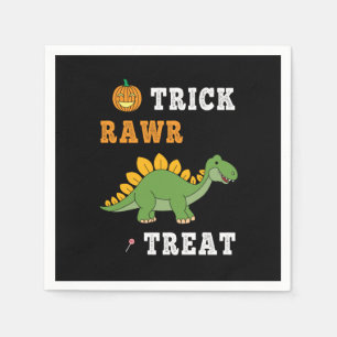 Süßer Trick oder Treat Halloween Stegosaurus Dino Serviette