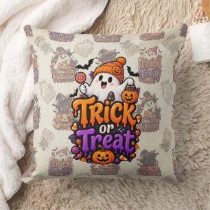 Süßer Trick-or-Treat-Geist Halloween-Wurfkissen  Kissen