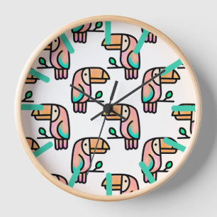 süßer tropischer Tukane-Vogel-Tier-Geschenk für Ki Uhr