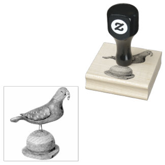 Süßer Tupfen-Papagei-Vogel Vintage-Schnitzerei Gummistempel