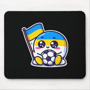 Süßer ukrainischer Fan Ukraine-Flagge Niedlich Car Mousepad