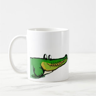 Süßer und fröhlicher Krokodil-Kaffeebecher Glück Kaffeetasse