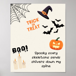 🎃👻Süßer und gemütlicher Halloween Poster