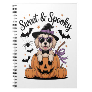 Süßer und Gruseliger Hund Halloween Notizblock
