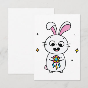Süßer und lustiger Hase Dankeskarte
