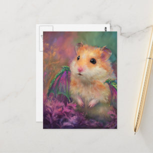 Süßer und niedlicher Hamster-Drache Postkarte