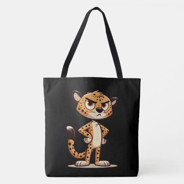 süßer, unzufriedener Gepard Tasche (Vorderseite)