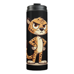 süßer, unzufriedener Gepard Thermosbecher
