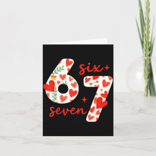 Süßer Valentinstag 67 Meme Six Seven Lustige Kinde Karte