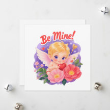 Süßer Valentinstag-Cupid mit "Sei Mein"