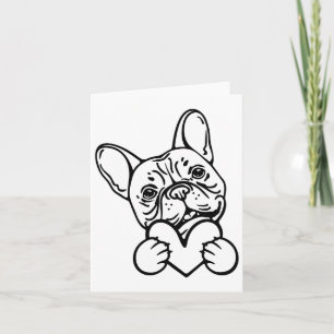 Süßer Valentinstag Frenchie Französische Bulldogge Karte