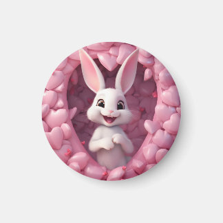Süßer Valentinstag-Hasen-Magnet Magnet
