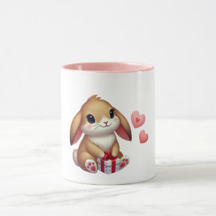 Süßer Valentinstag-Hasenkaninchen  Tasse