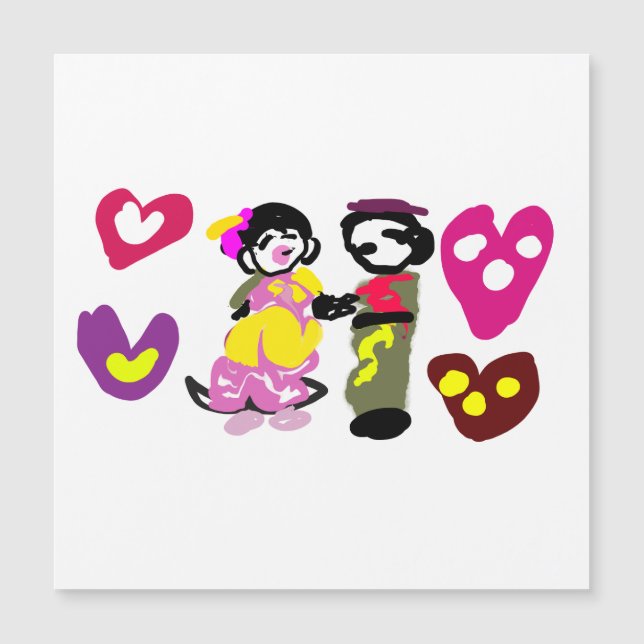 Süßer Valentinstag Magnetkarte (Vorderseite)