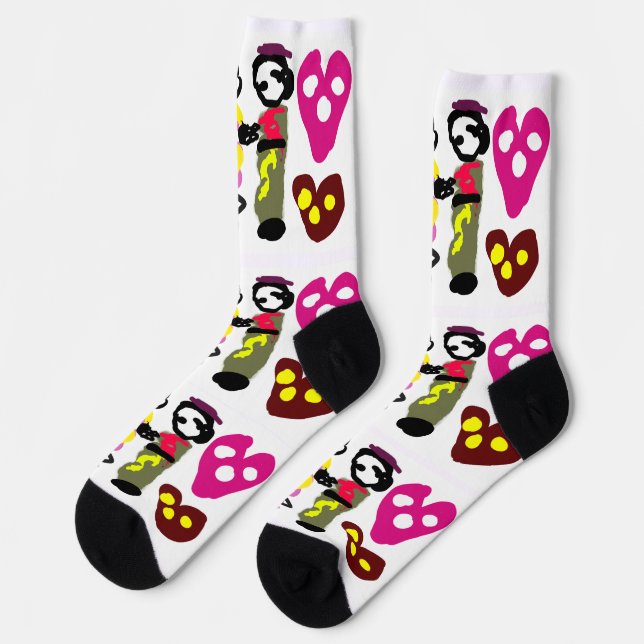 Süßer Valentinstag Socken (Linkes Detail)