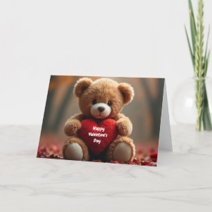 Süßer Valentinstag-Teddybär Karte