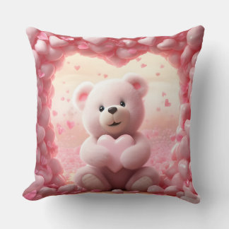 Süßer Valentinstag-Teddybär-Wurfkissen Kissen