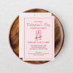 Süßer Valentinstag XOXO Rosa Rot Feiertagskarte