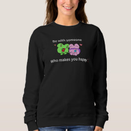 Süßer Valentinstag-Zitat-Frosch Sweatshirt