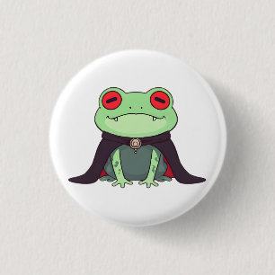 Süßer Vampir-Frosch-Halloween-Umhang Button