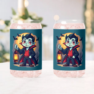 Süßer Vampir mit Laterne Kawaii Halloween Dosenglas