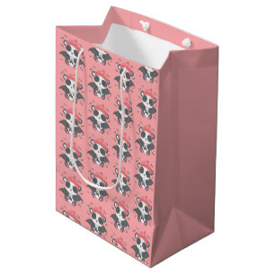 Süßer Vampir-Panda-Fledermäuse-Geist Rosa Hallowee Mittlere Geschenktüte