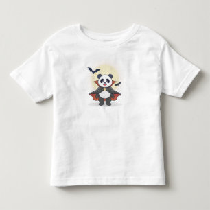 Süßer Vampir-Panda mit Kapuze und Fledermäusen Kleinkind T-shirt