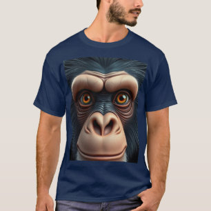 Süßer verrückter lustiger Schimpanse  T-Shirt