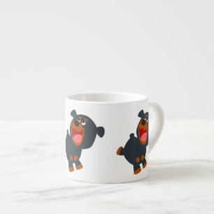Süßer, verspielter Cartoon-Baby-Rottweiler Espressotasse