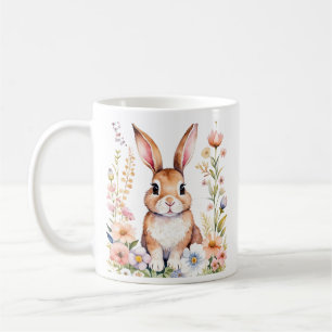Süßer Vintage-Osterhase Kaninchen Kaffeetasse