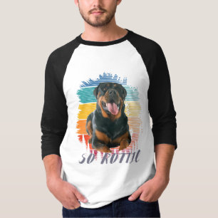 Süßer Vintage-Rottie-Rottweiler-Hund Tier Liebhabe T-Shirt